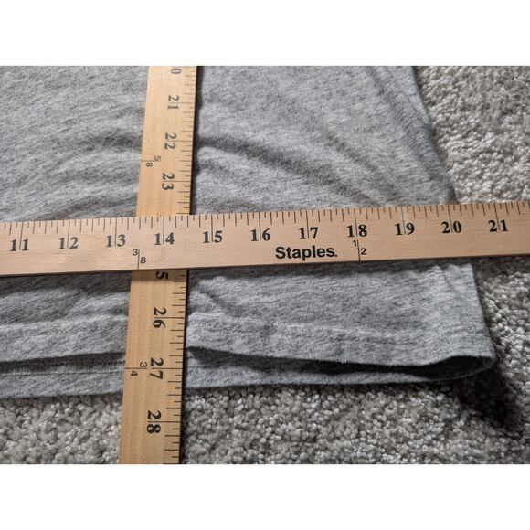 Abercrombie & Fitch GREY BURGUNDY Mens Crew Long Sleeve Muscle T-Shirt LARGE - Picture 4 of 5